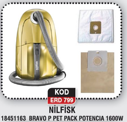 NİLFİSK 18451163 BRAVO P PET PACK 1600 W ERD 799